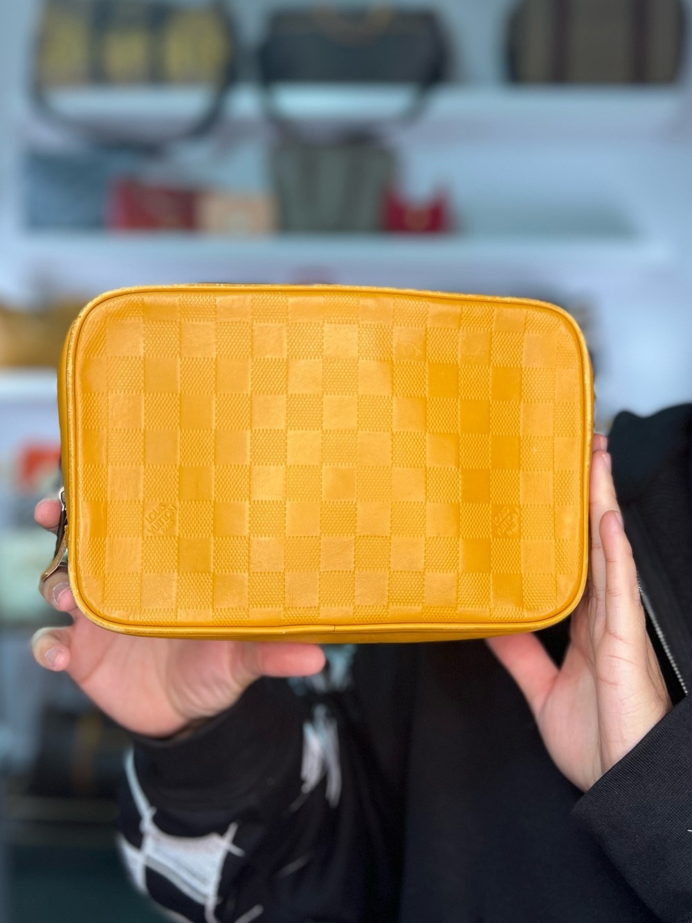 LV Damier Golden Yellow Pouch